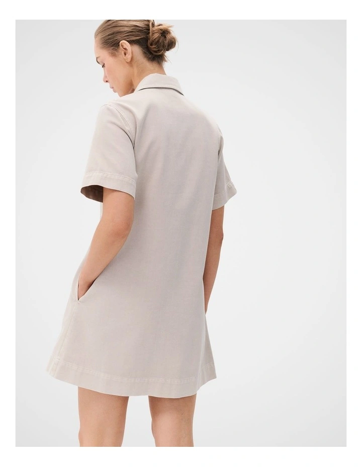 Collared Denim Dress image 2