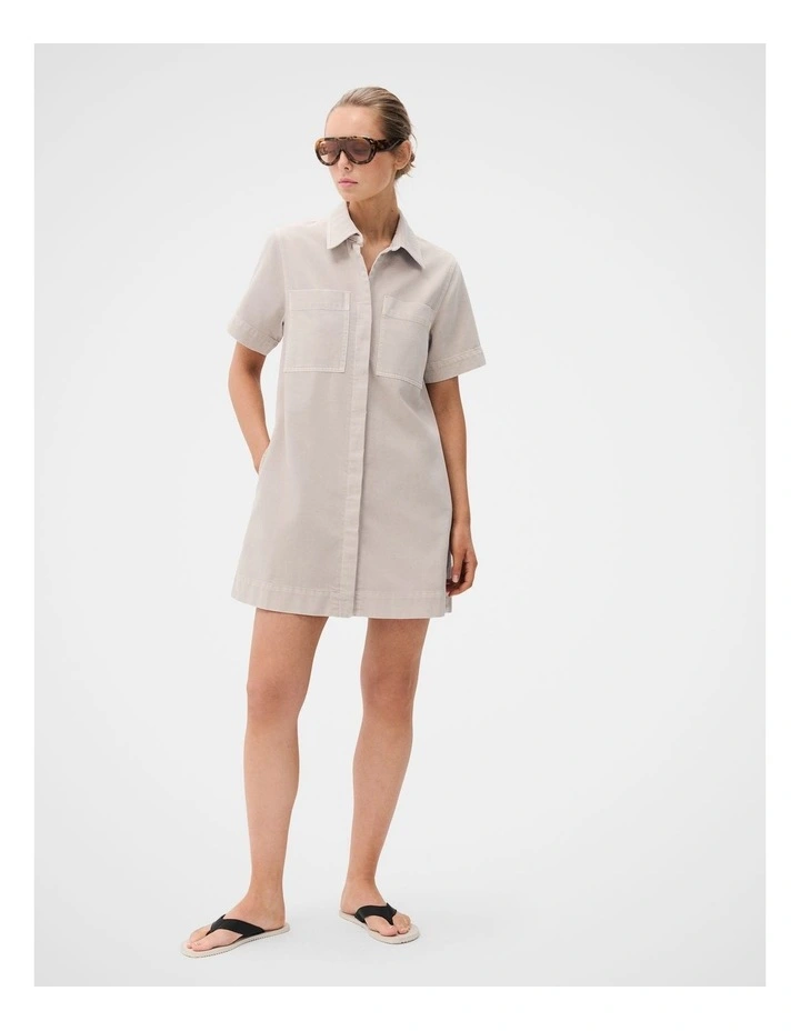Collared Denim Dress image 3