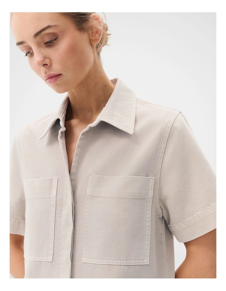 Collared Denim Dress image 4