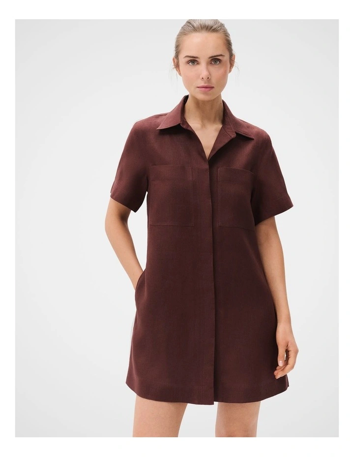 Collared Linen Dress image 1