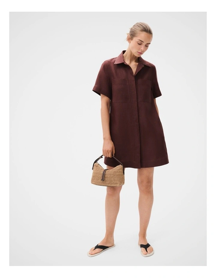 Collared Linen Dress image 3