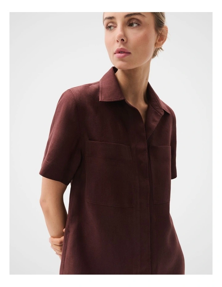 Collared Linen Dress image 4