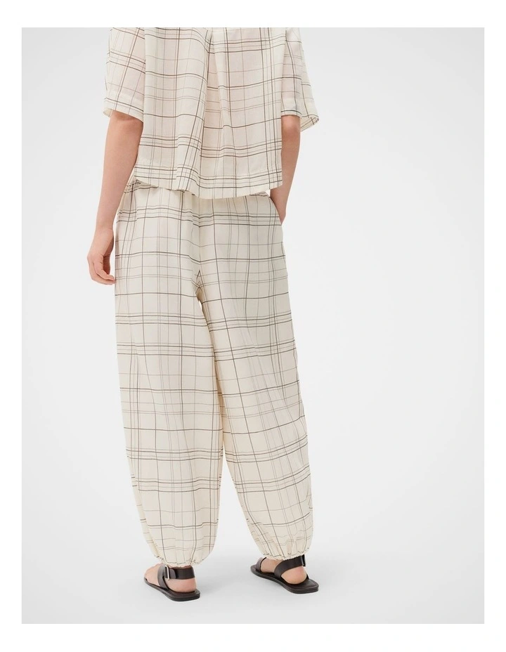 Ramie Check Harem Pant image 2