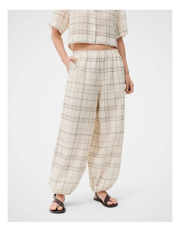 Ramie Check Harem Pant image 3