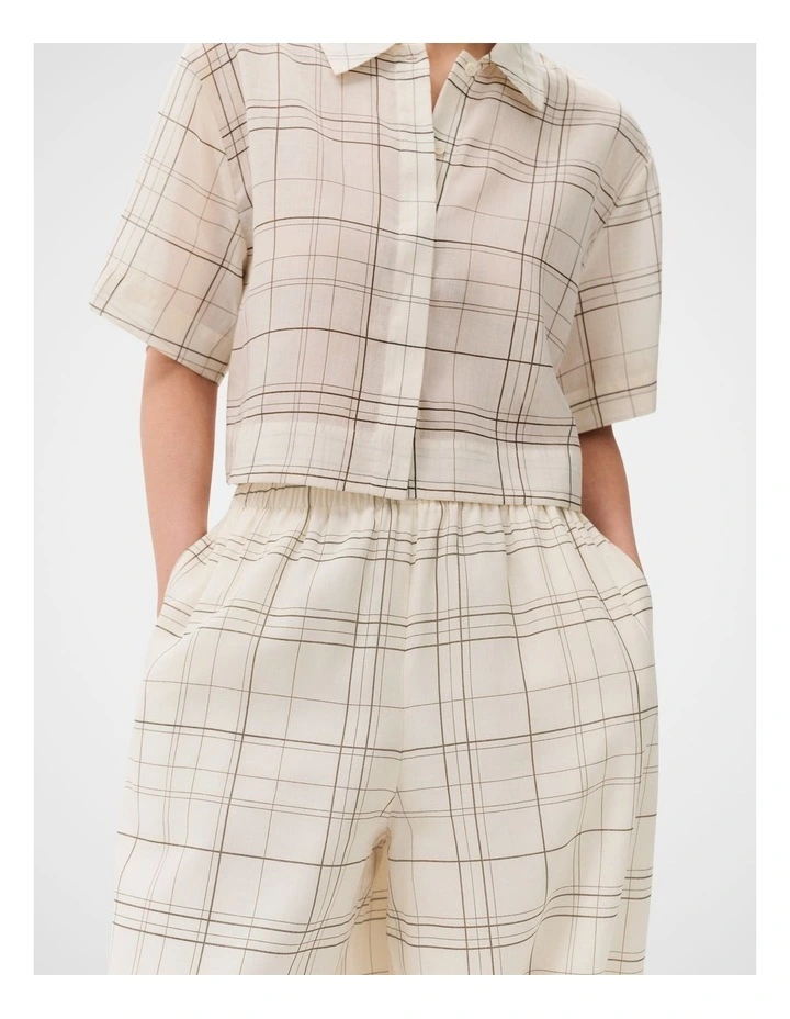 Ramie Check Harem Pant image 4