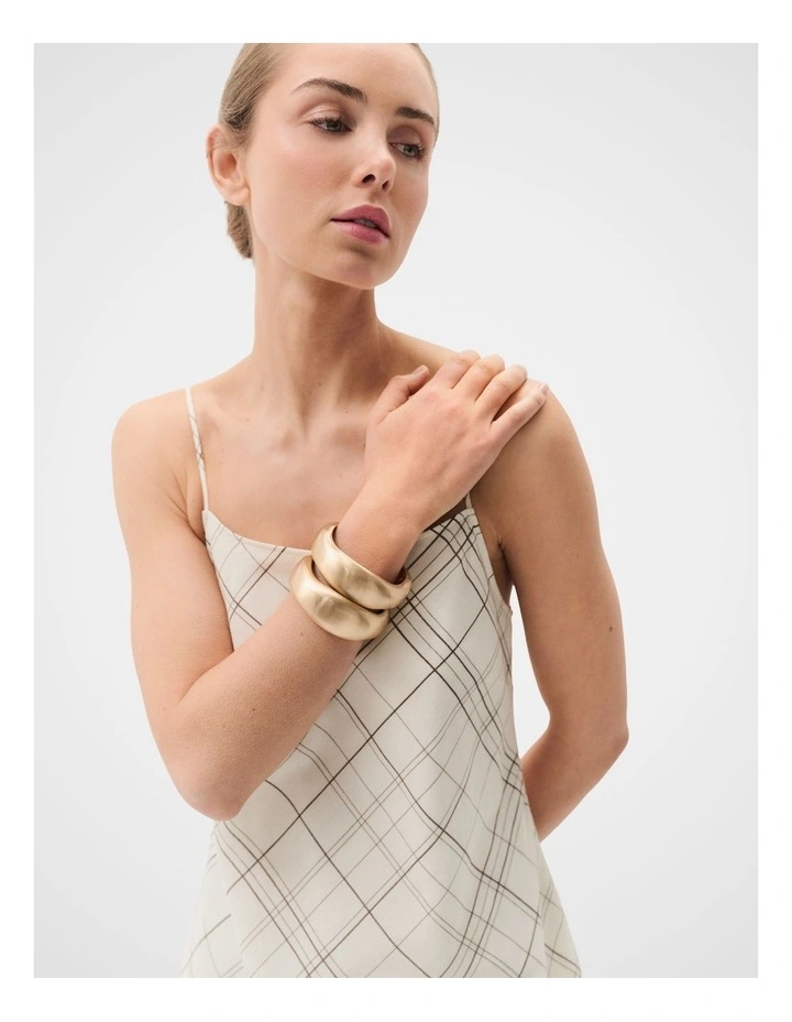 Ramie Check Slip Dress image 4