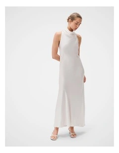 Satin Halter Maxi Dress