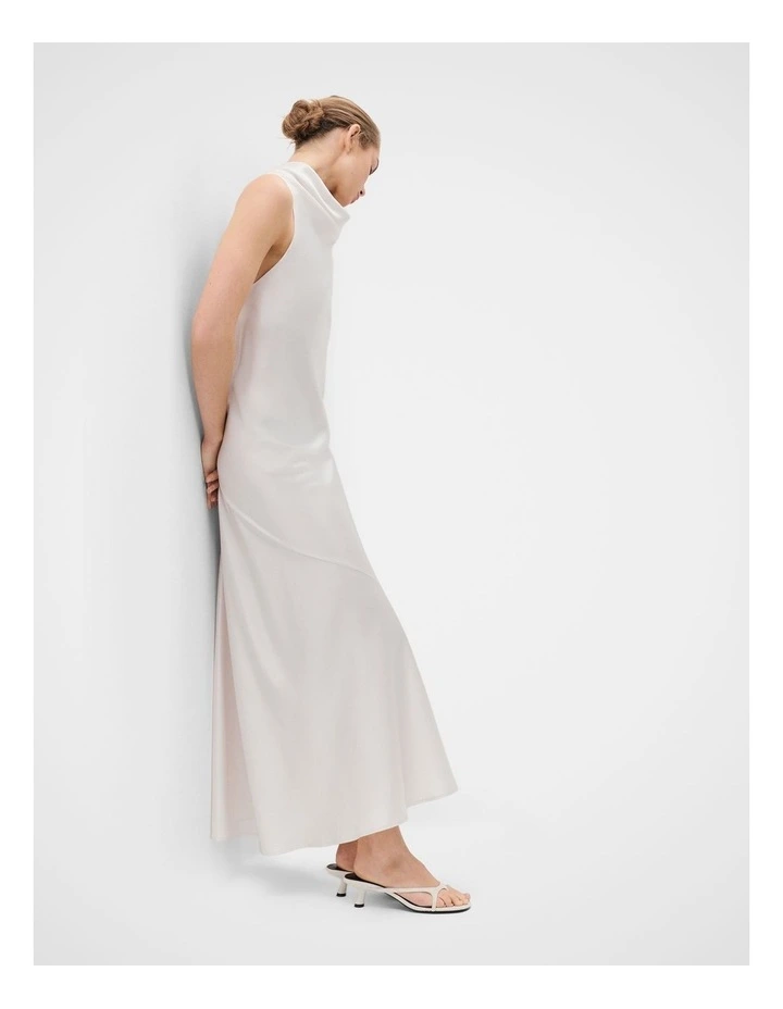Satin Halter Maxi Dress image 3