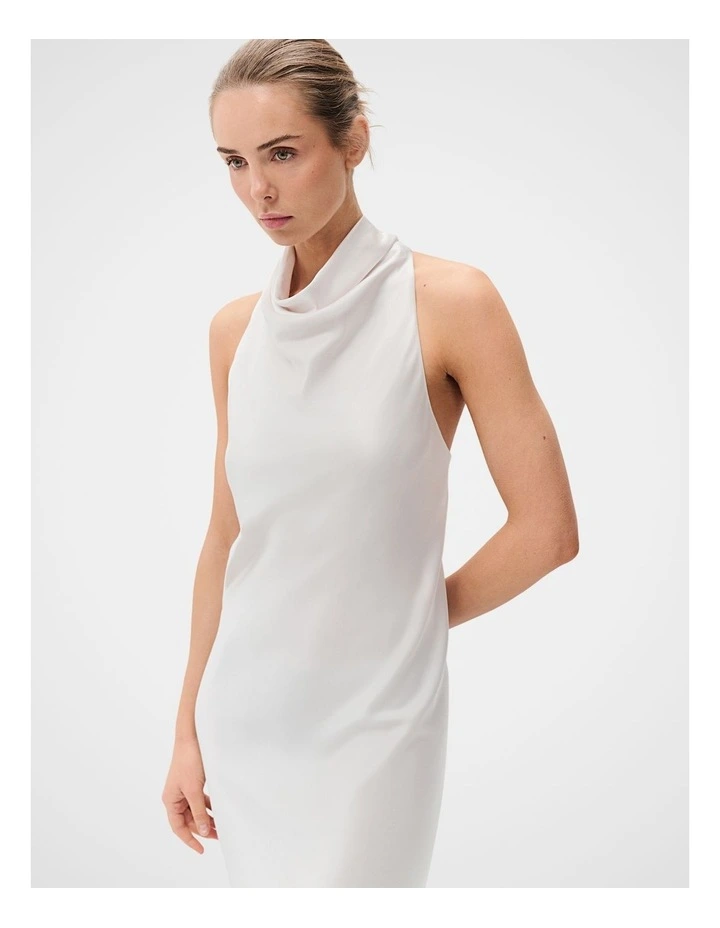 Satin Halter Maxi Dress image 4
