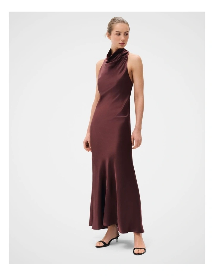 Satin Halter Maxi Dress image 1
