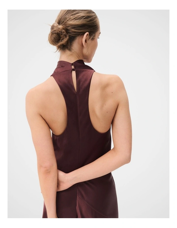 Satin Halter Maxi Dress image 2