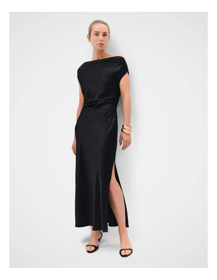 Satin Off Shoulder Dress image 1