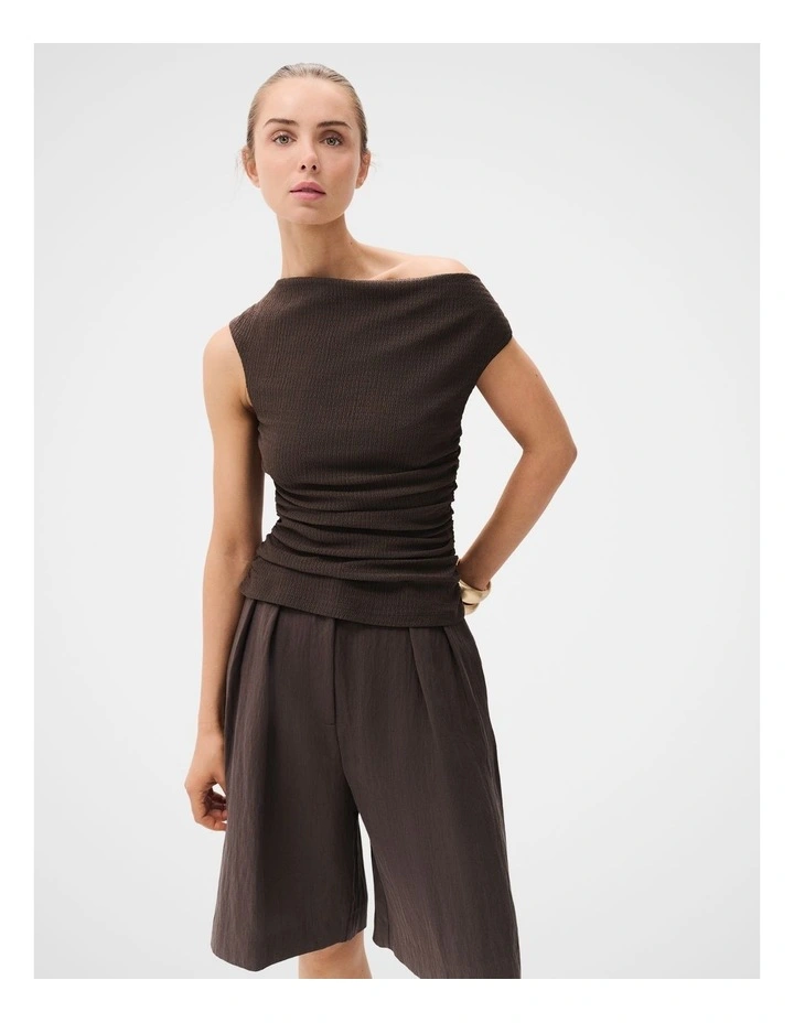 Textured Cowl Neck Top image 1