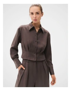 Textured Pleat Bermuda Short