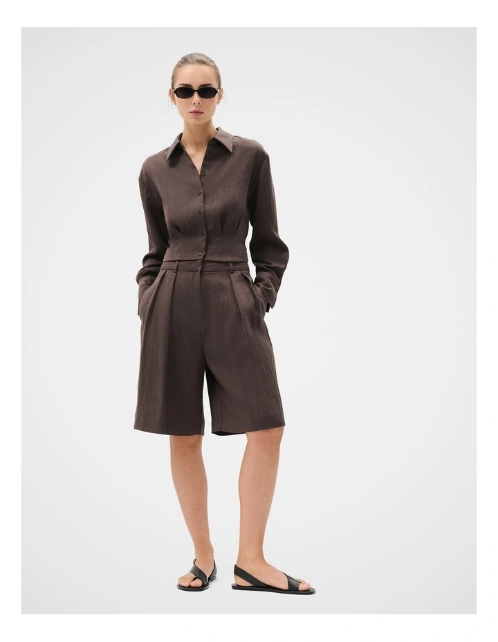 Textured Pleat Bermuda Short image 3