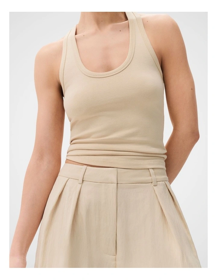 Textured Pleat Bermuda Short image 4