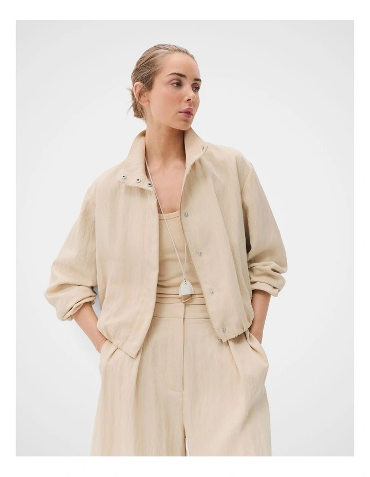 Textured Stand Collar Jacket image 3