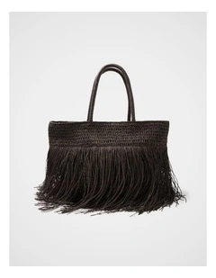 Lennon Textured Fringe Tote