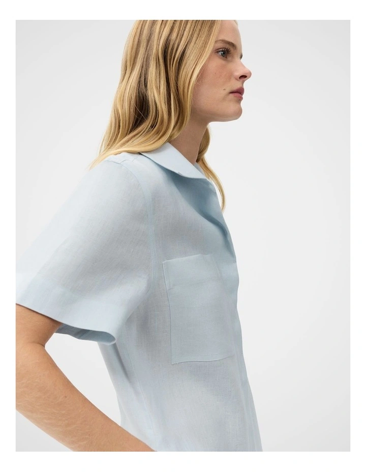 Collared Linen Dress image 4