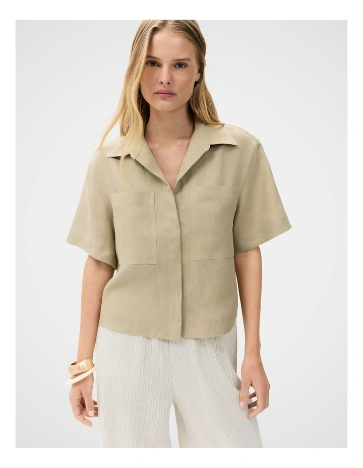 Linen Utility Shirt image 3