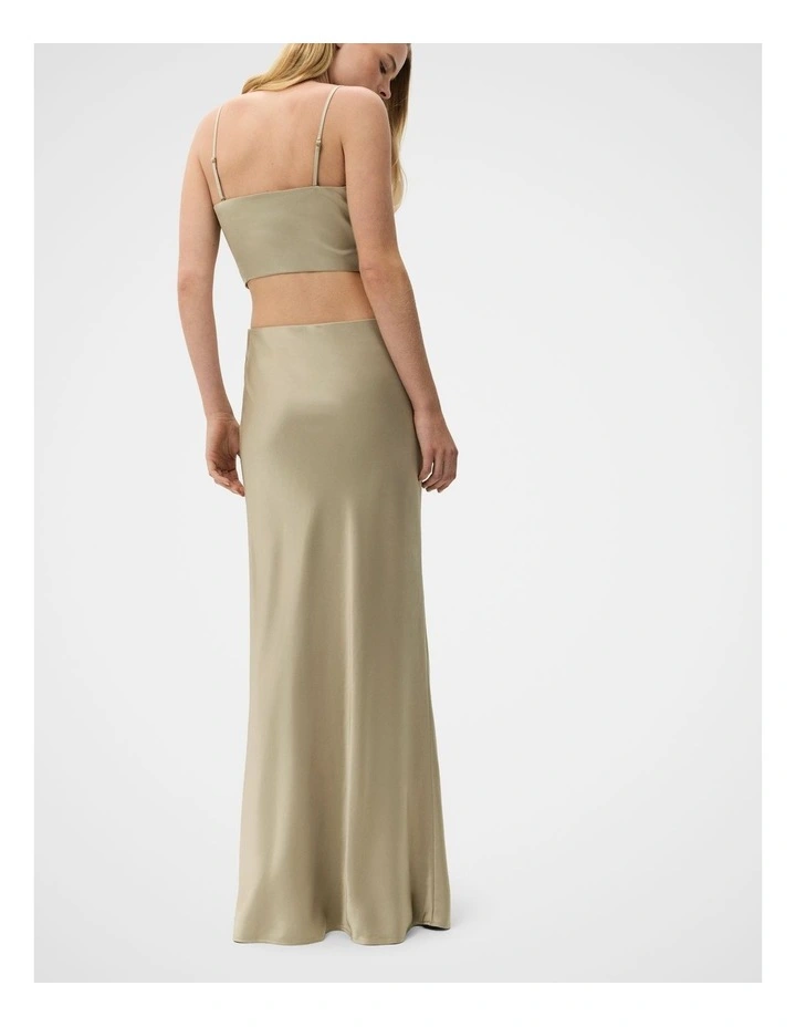 Satin Bias Maxi Skirt image 2