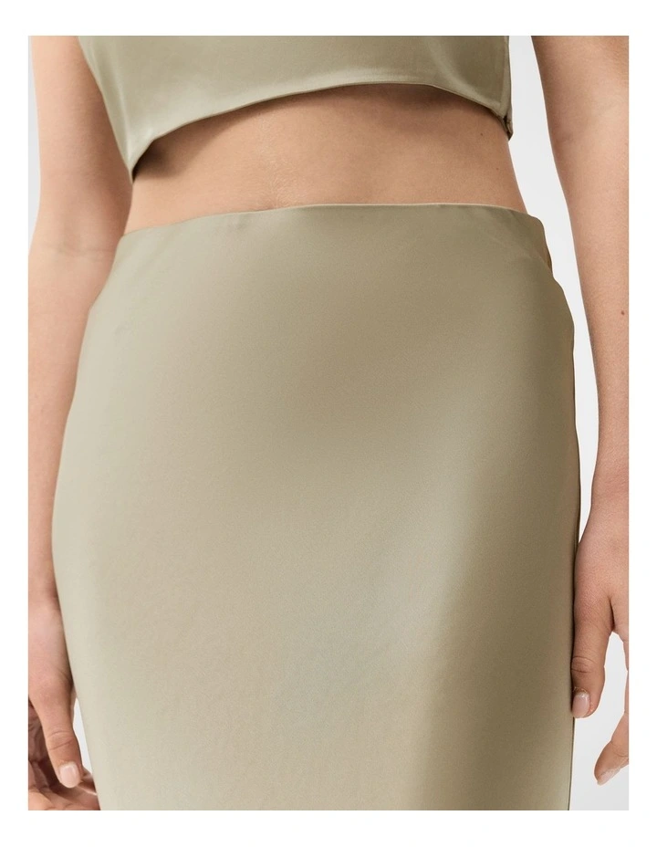 Satin Bias Maxi Skirt image 4