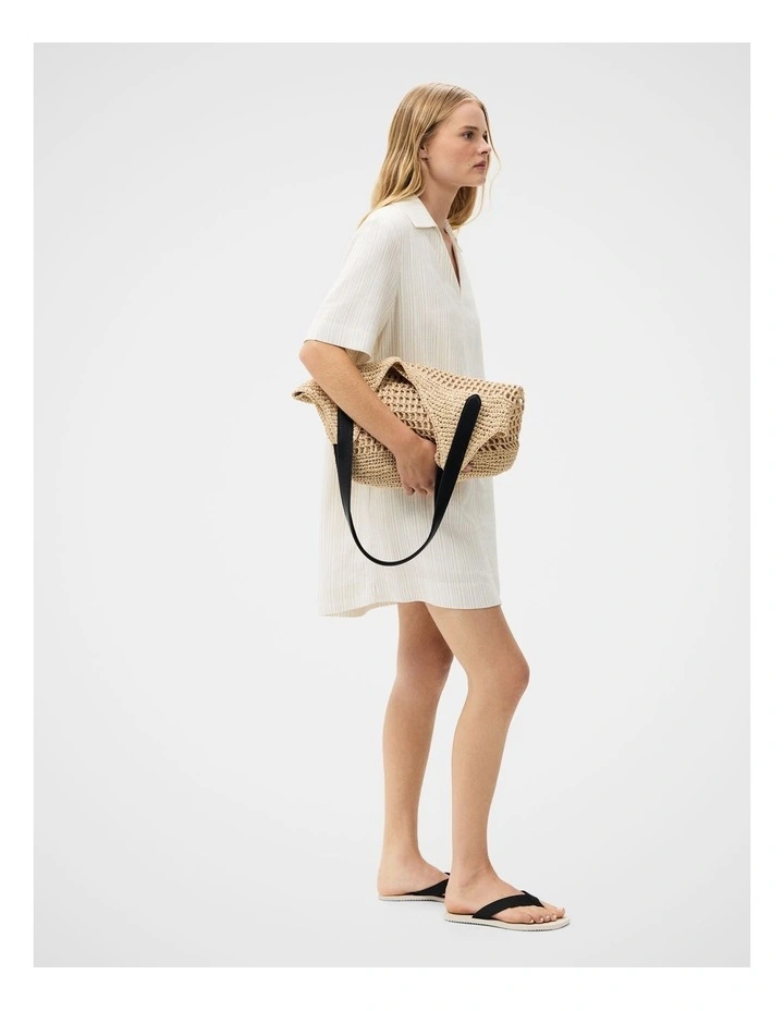 Stripe V Neck Shift Dress image 3