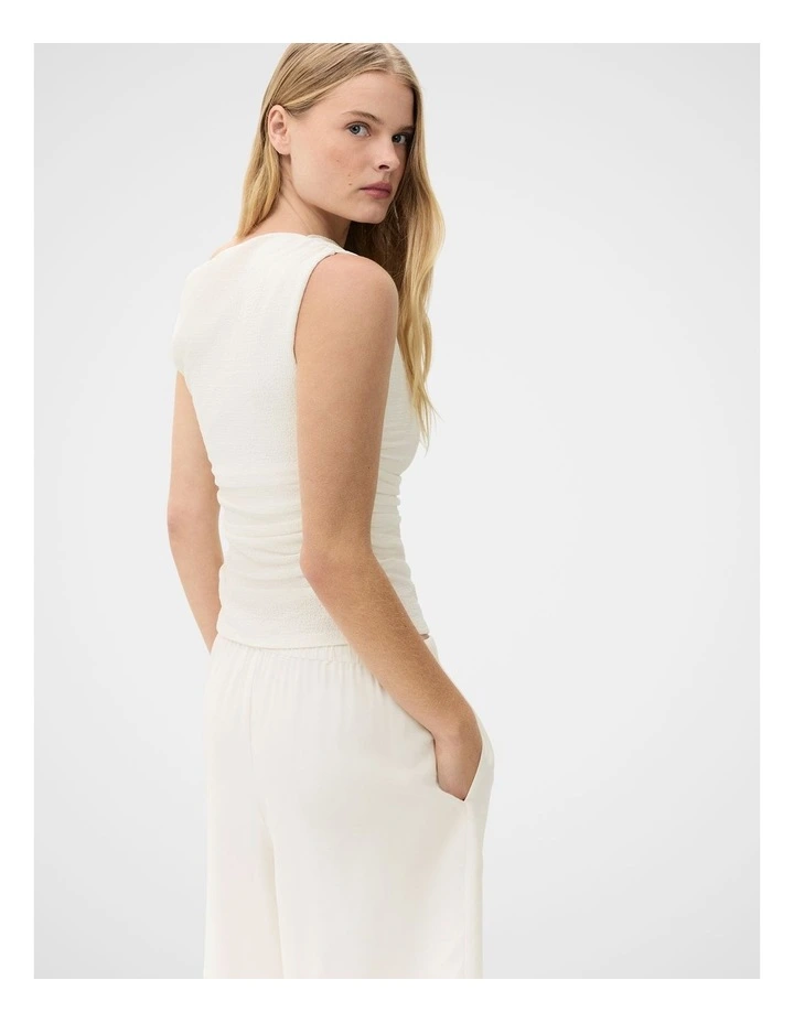 Textured Drape Shoulder Top image 2