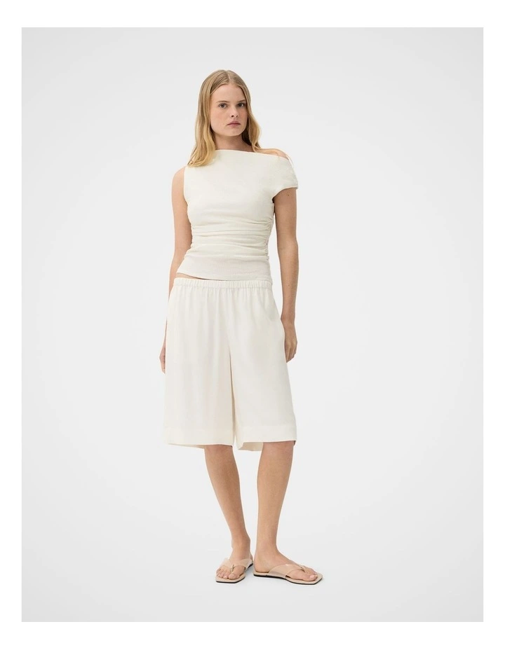 Textured Drape Shoulder Top image 3