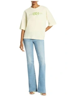 Ryder Logo Tee in Daisy/Edamane