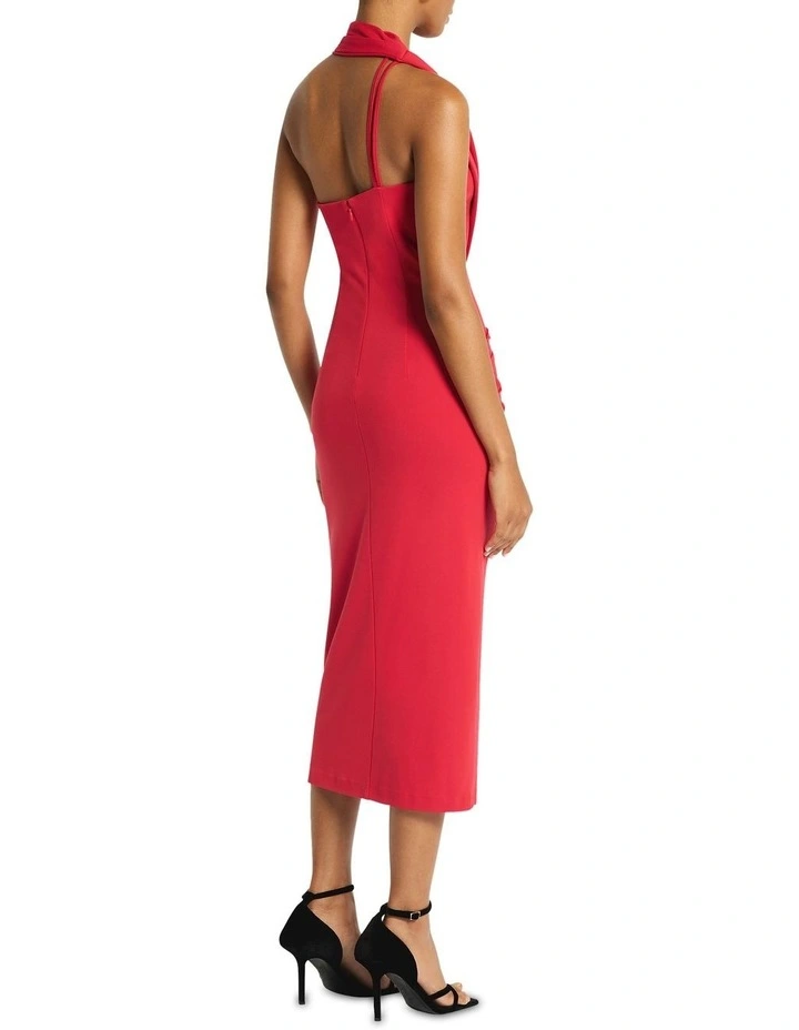 Monroe Halterneck Dress in Rhubarb image 5