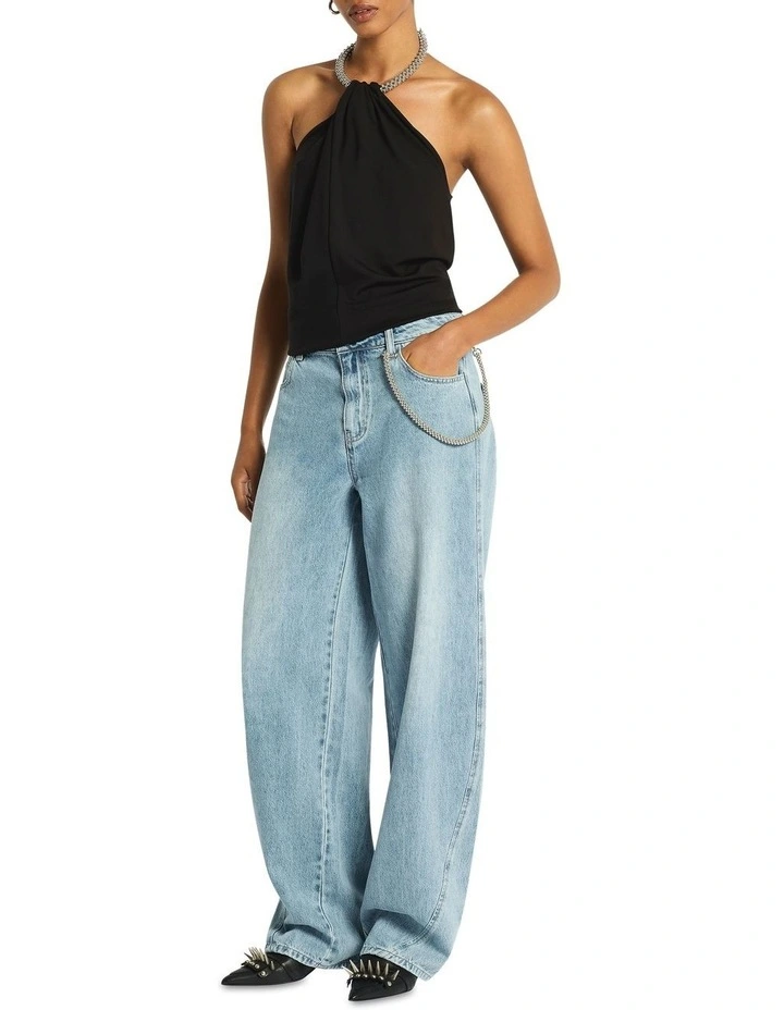 One Direction Barrel Leg Jean in Bleached Indigo image 2