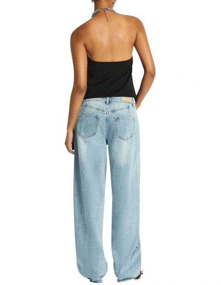 One Direction Barrel Leg Jean in Bleached Indigo image 4