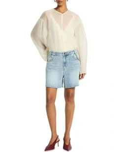 One Direction Denim Short in Bleached Indigo