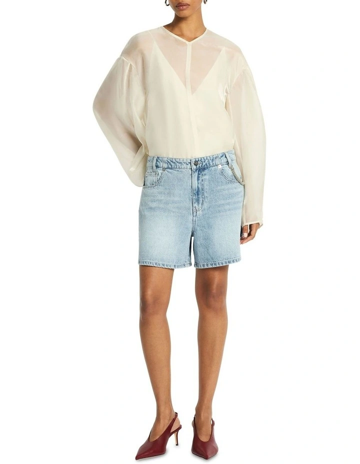 One Direction Denim Short in Bleached Indigo image 1