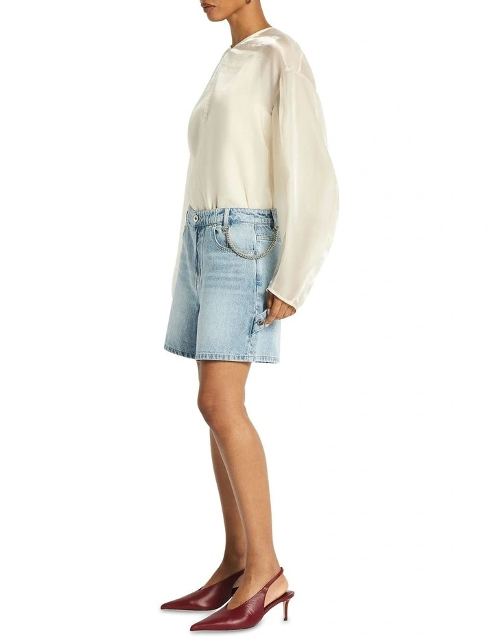 One Direction Denim Short in Bleached Indigo image 5