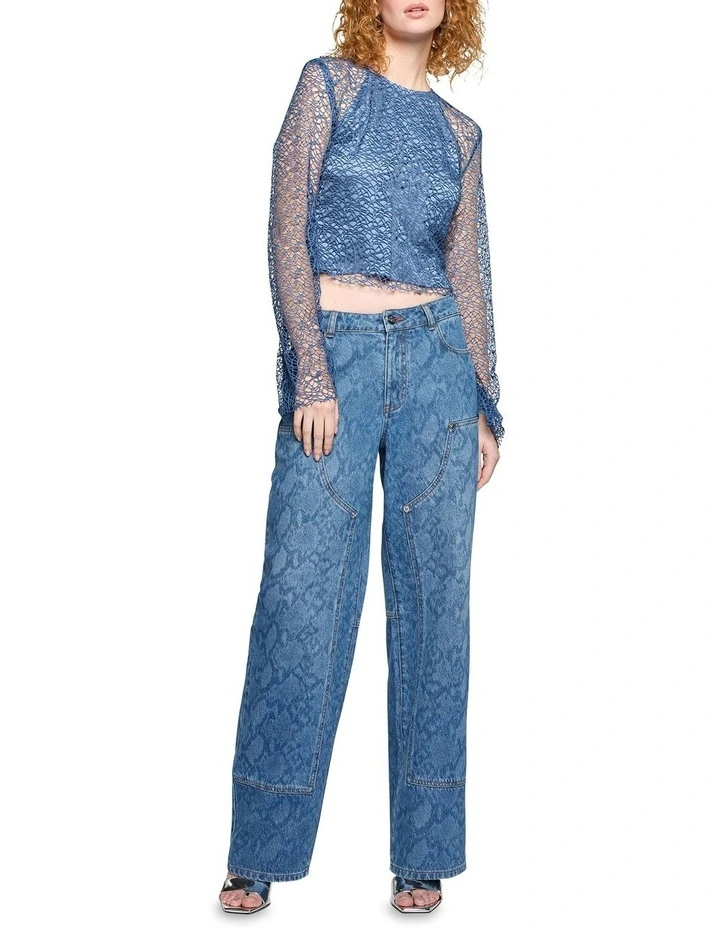 Meret Top in Indigo image 2