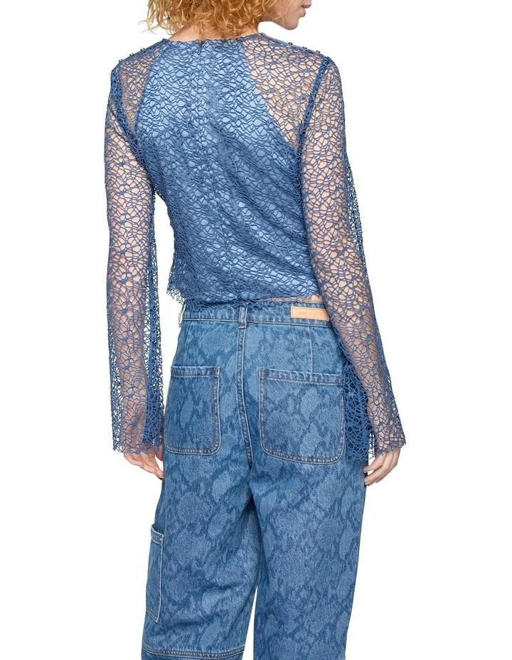 Meret Top in Indigo image 4