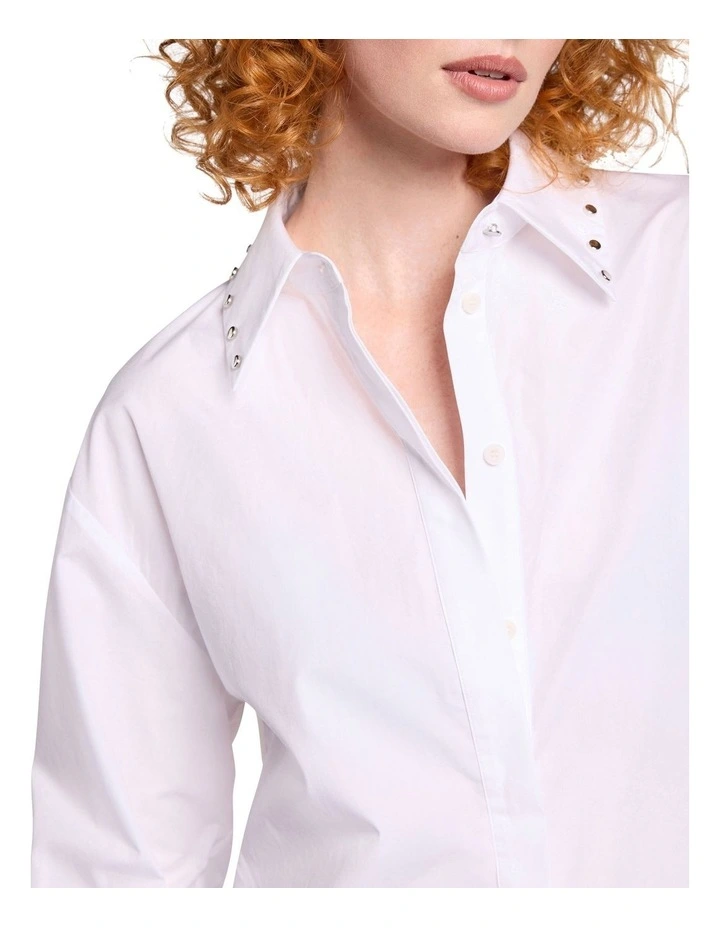Kali Long Shirt in White image 3