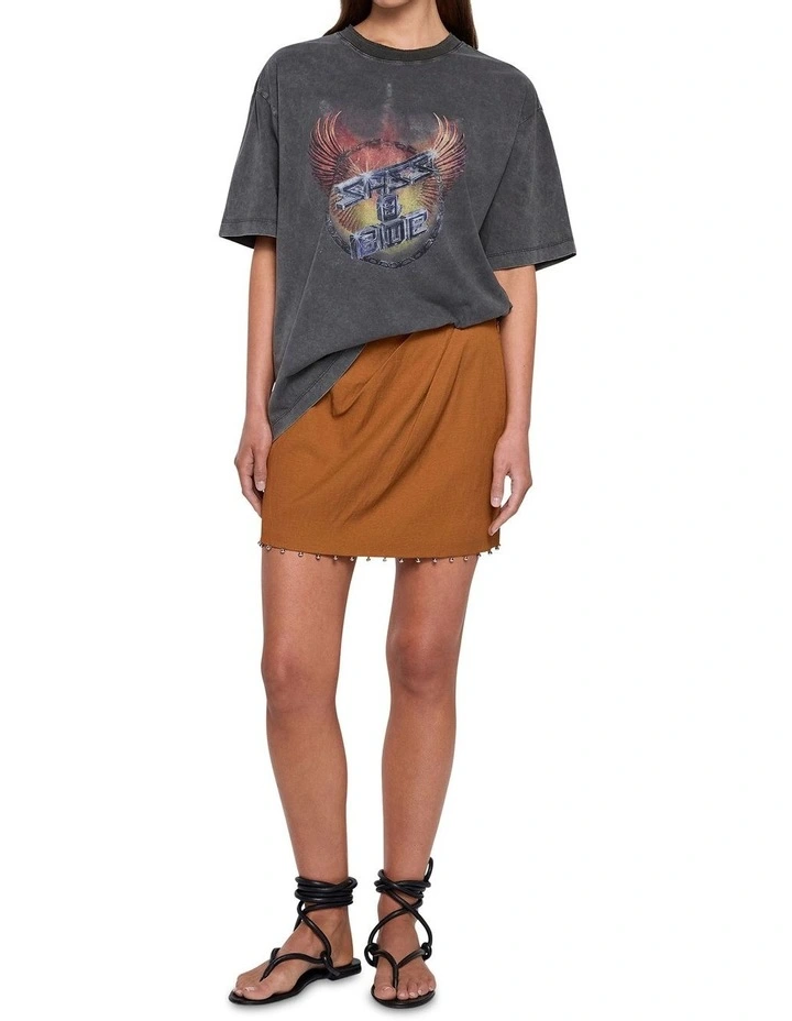 Heartbreak Boyfriend Tee in Washed Black image 2