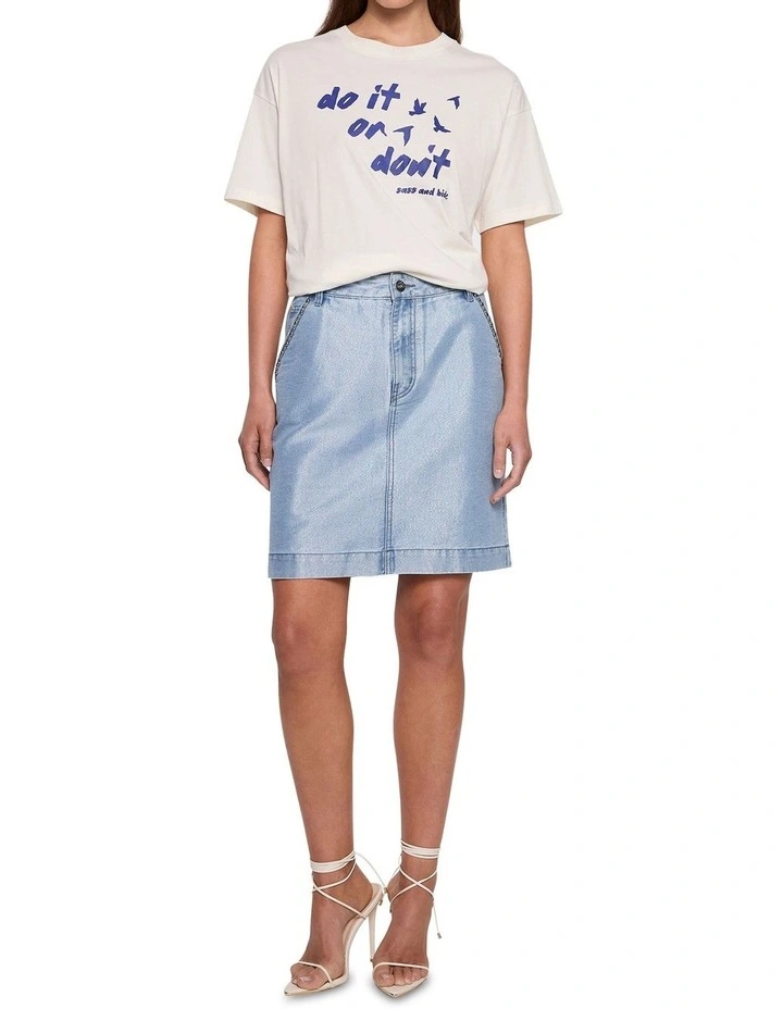 Free Bird Tee in Pearl image 2