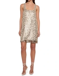 Summer Night City Dress in Gold