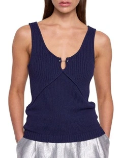Perry Knit Tank in Navy Blazer