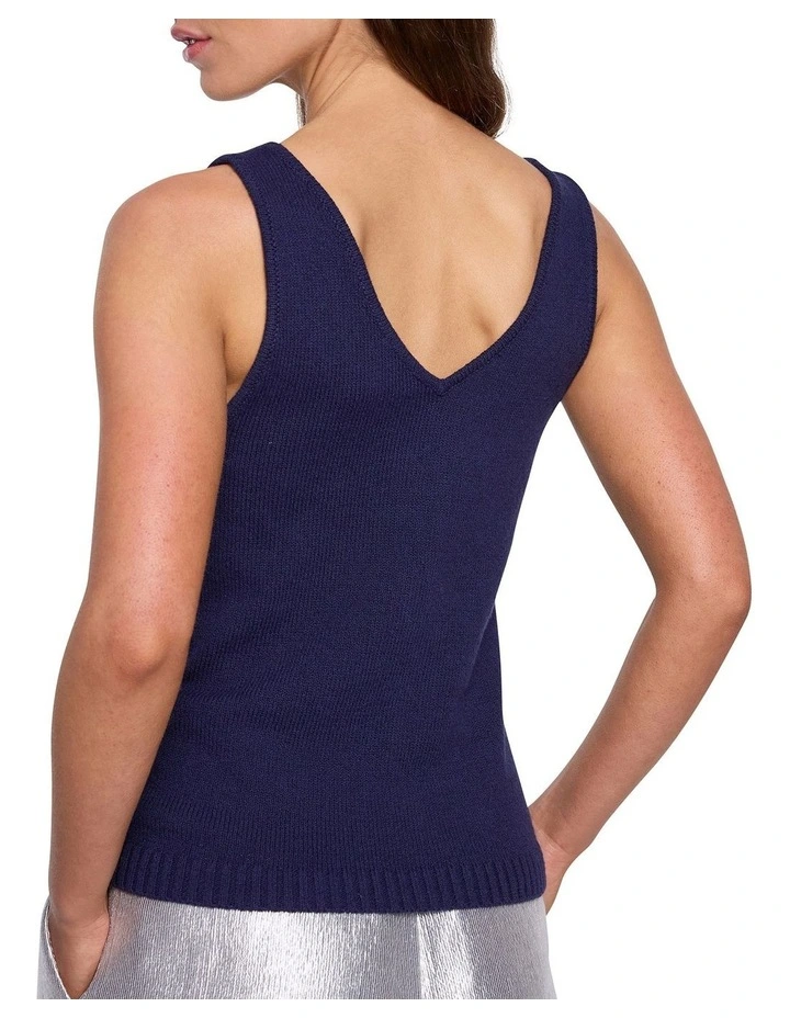 Perry Knit Tank in Navy Blazer image 4