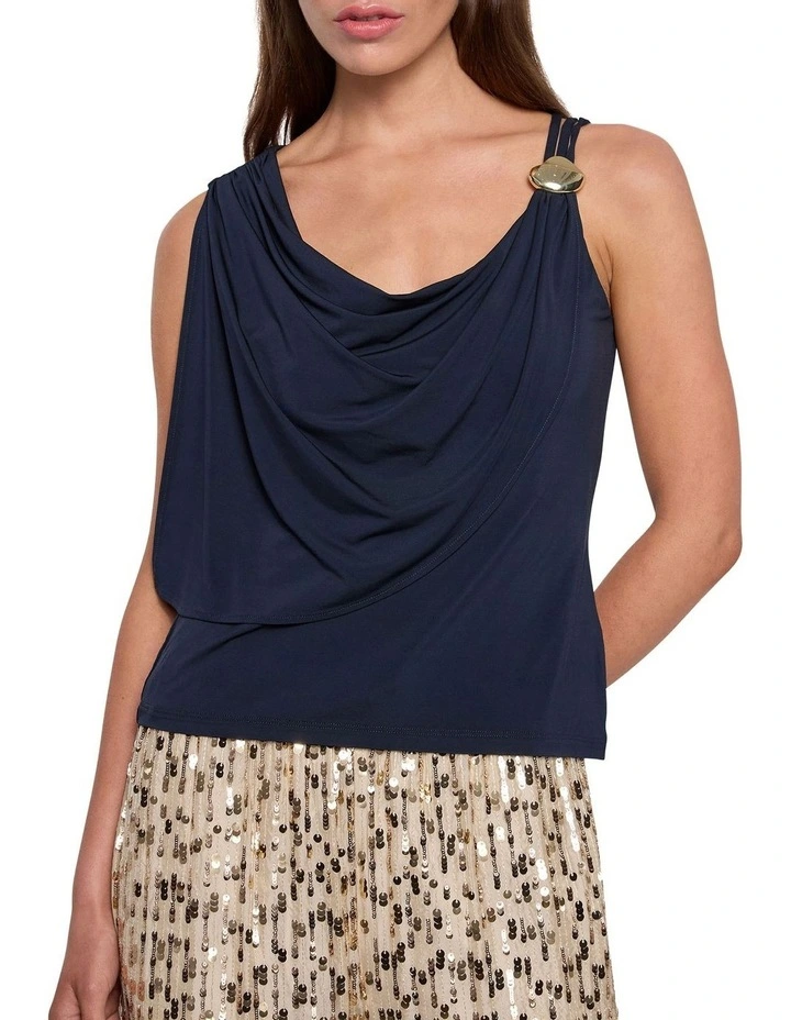 Carlita Top in Navy image 1