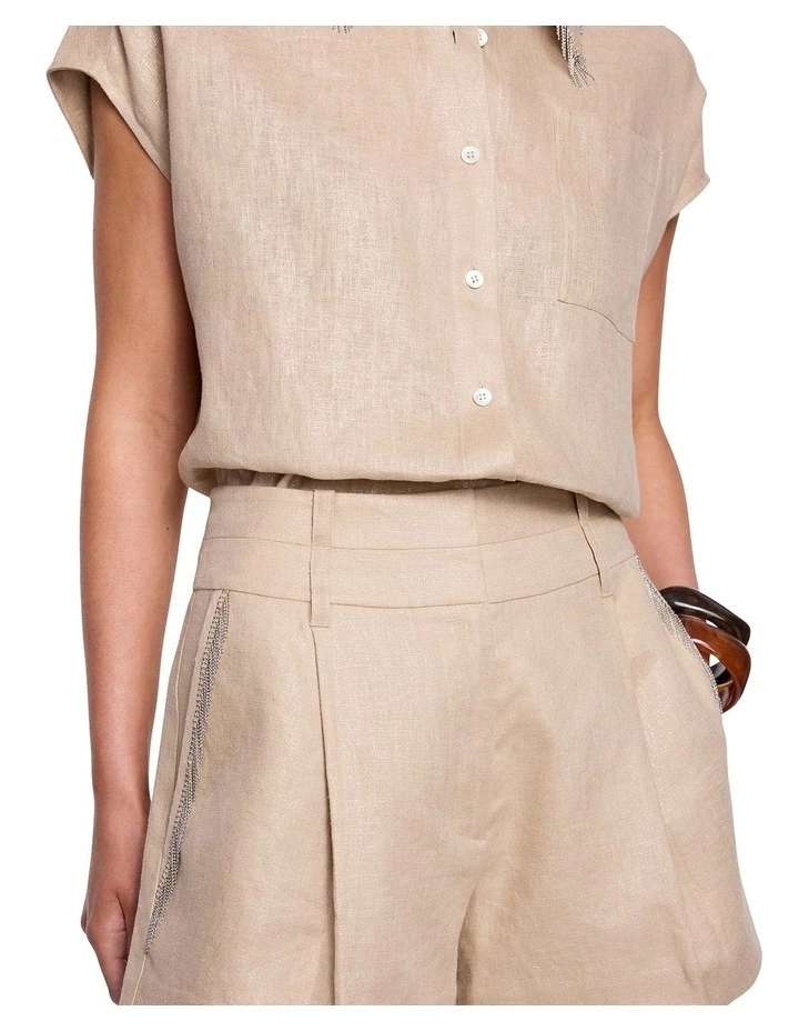 Rain Or Shine Shorts in Gilver Foil image 3