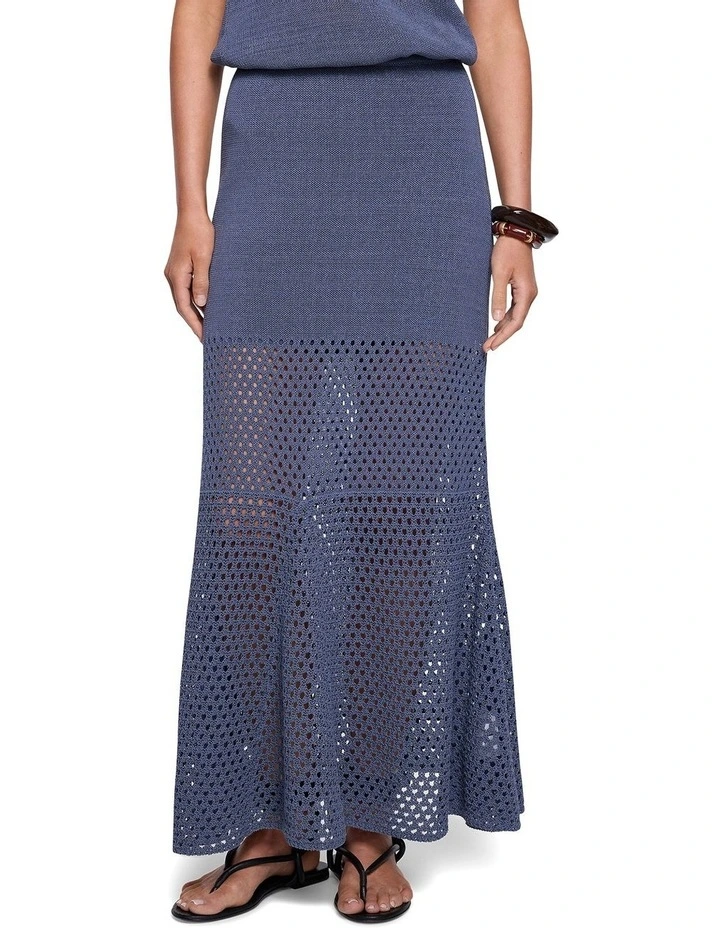 Arki Knit Skirt in Indigo Steel image 2