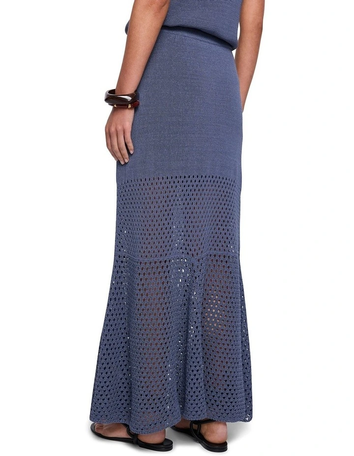 Arki Knit Skirt in Indigo Steel image 4