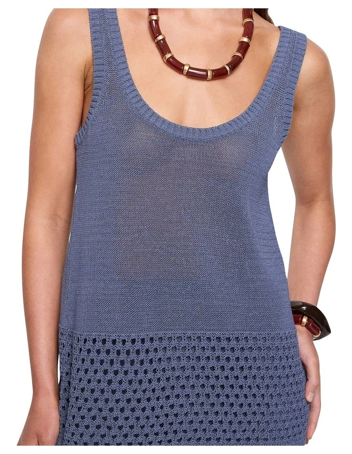 Arki Knit Tank in Indigo Steel image 1