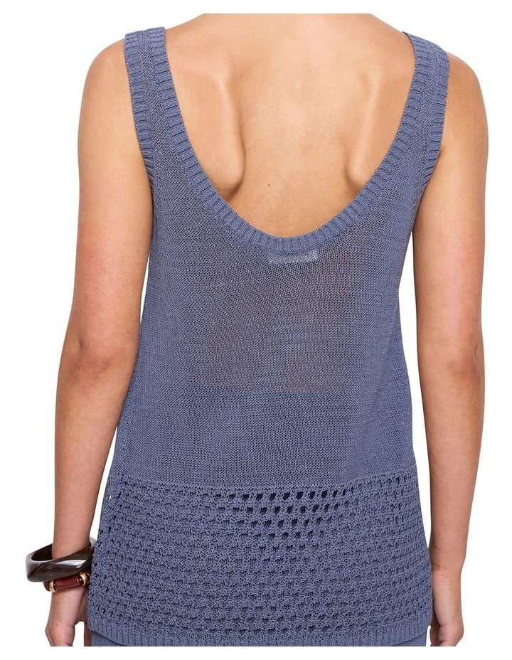 Arki Knit Tank in Indigo Steel image 4